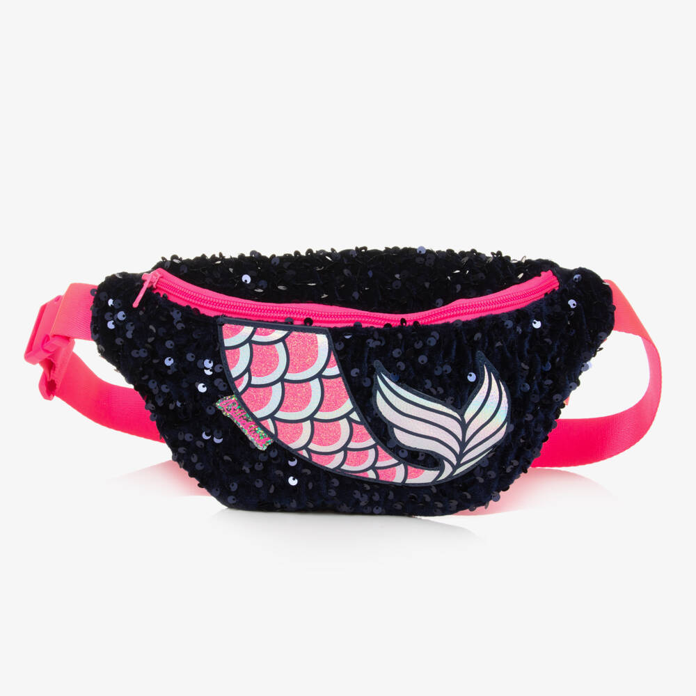 Billieblush-Girls Navy Mermaid Sequin Waist Bag | Childrensalon Outlet