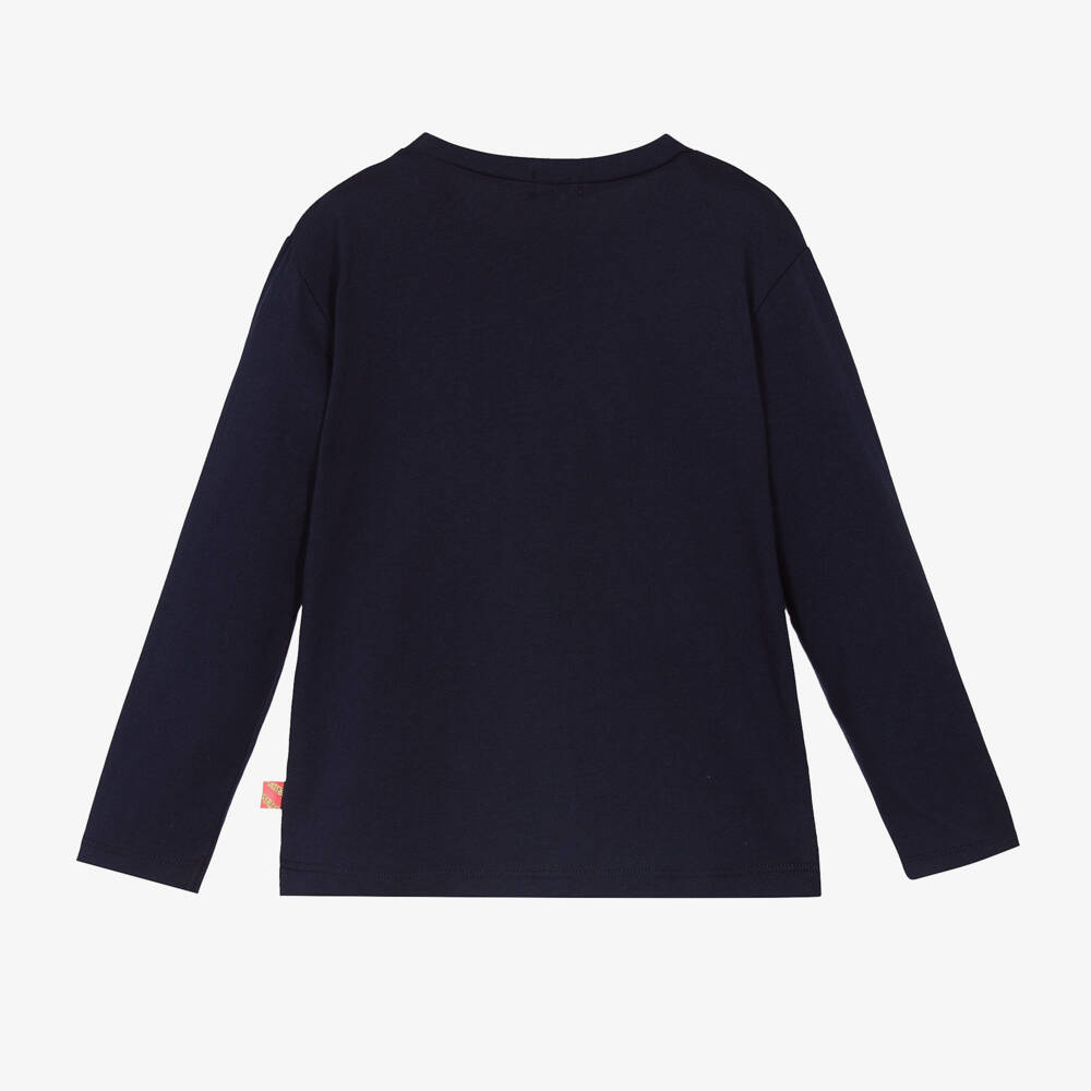 Billieblush-Girls Navy Unicorn Sequin Top | Childrensalon Outlet