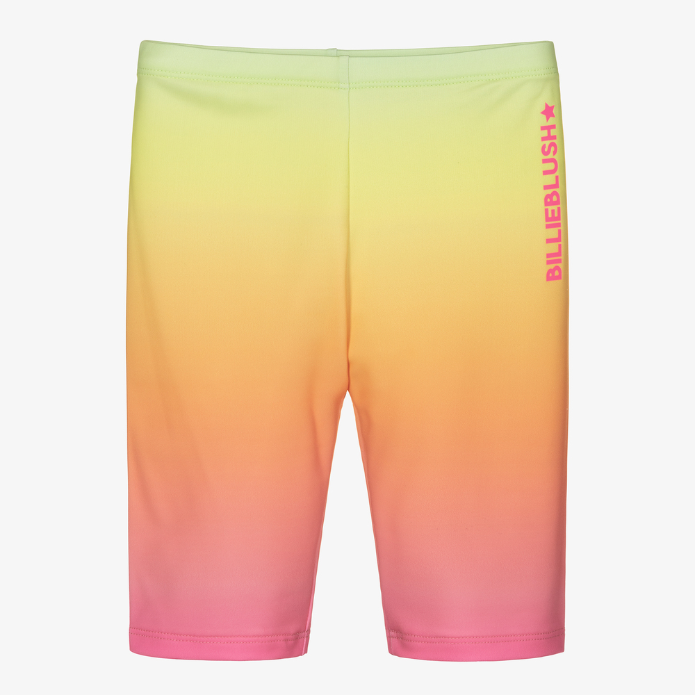 Billieblush - Neonfarbene Ombré-Shorts aus Lycra (M) | Childrensalon