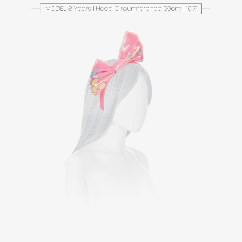 Billieblush-Girls Neon Pink Confetti Bow Headband | Childrensalon Outlet