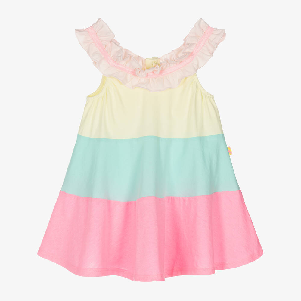 Billieblush-Girls Neon Pink Cotton Jersey Dress | Childrensalon Outlet