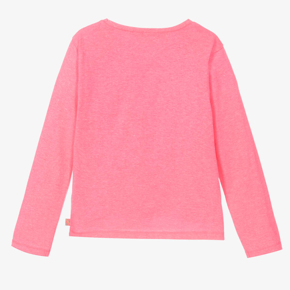 Billieblush-Неоново-розовый хлопковый топ для девочек | Childrensalon Outlet