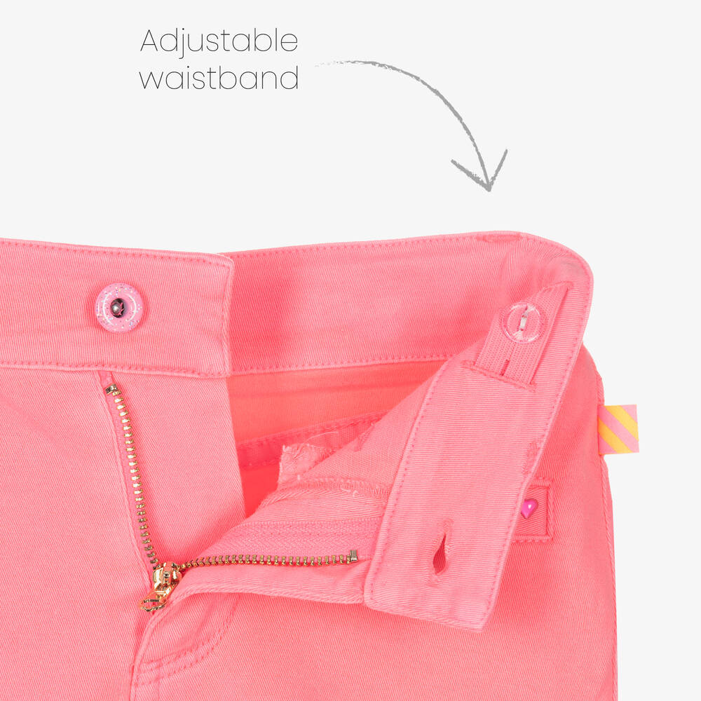 Billieblush-Girls Neon Pink Denim Shorts | Childrensalon Outlet