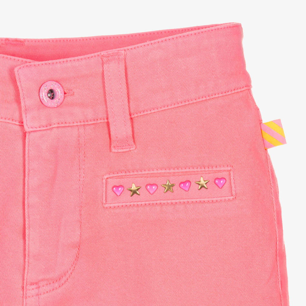 Ladies pink denim shorts cheap