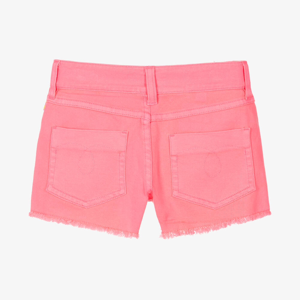 Billieblush Girls Neon Pink Denim Shorts