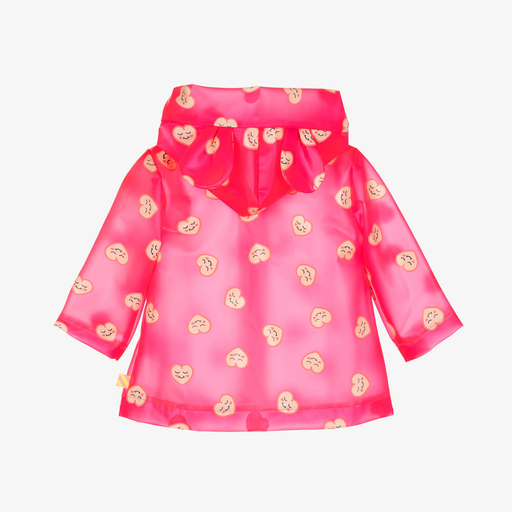 Billieblush-Girls Neon Pink Heart Raincoat | Childrensalon Outlet