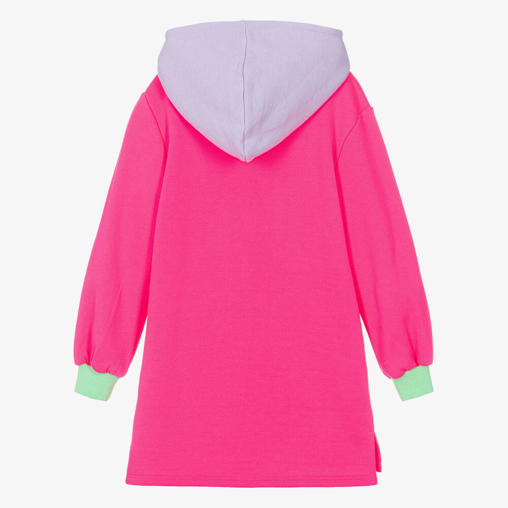 Billieblush-Girls Neon Pink Hooded Dress  | Childrensalon Outlet