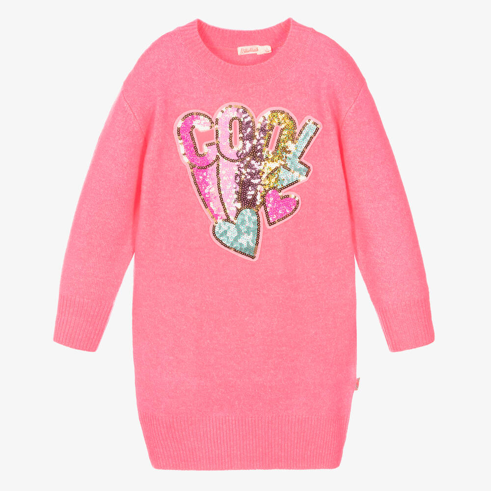Billieblush-Girls Neon Pink Knitted Dress | Childrensalon Outlet
