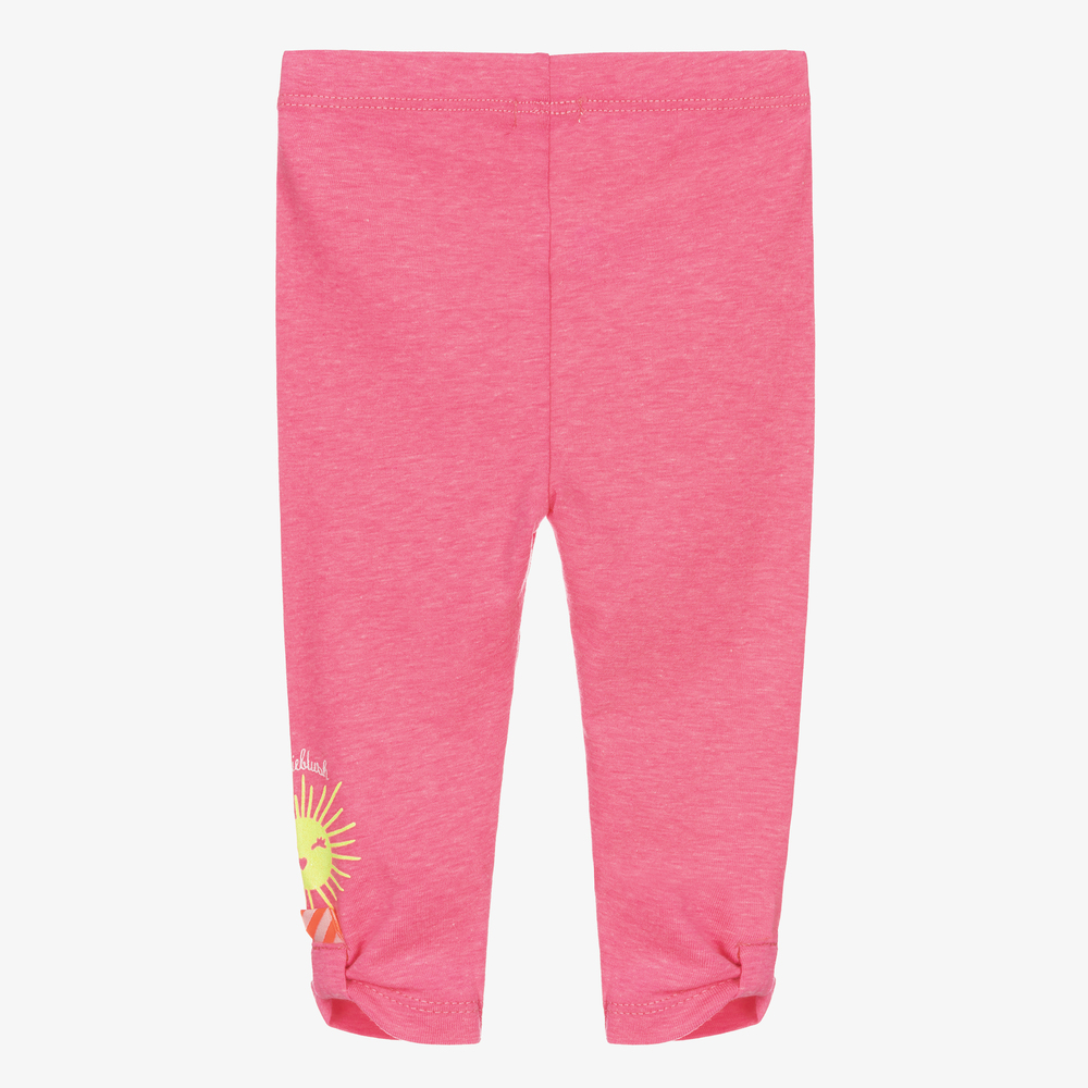 Billieblush-ليغنغز قطن جيرسي لون زهري نيون للبنات | Childrensalon Outlet