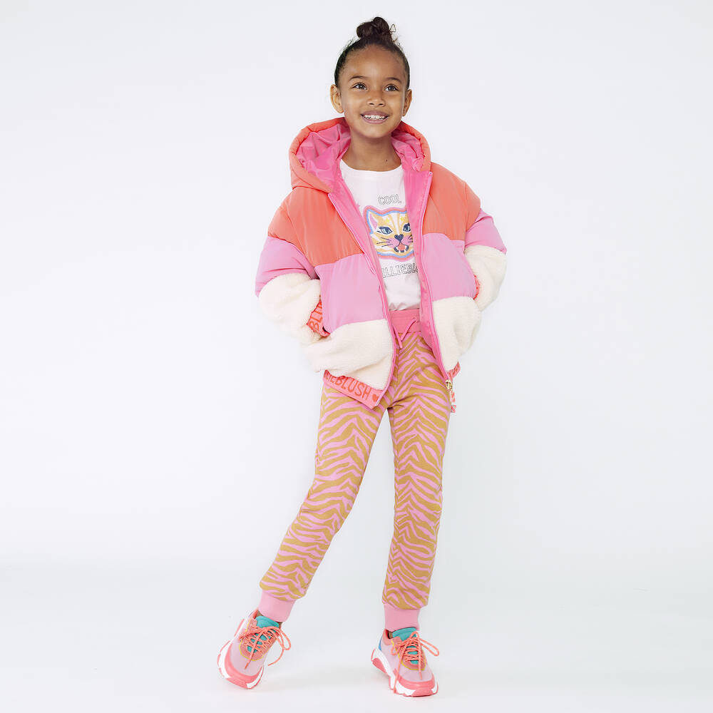 Billieblush-ترينرز جلد صناعي وقماش لون زهري للبنات | Childrensalon Outlet