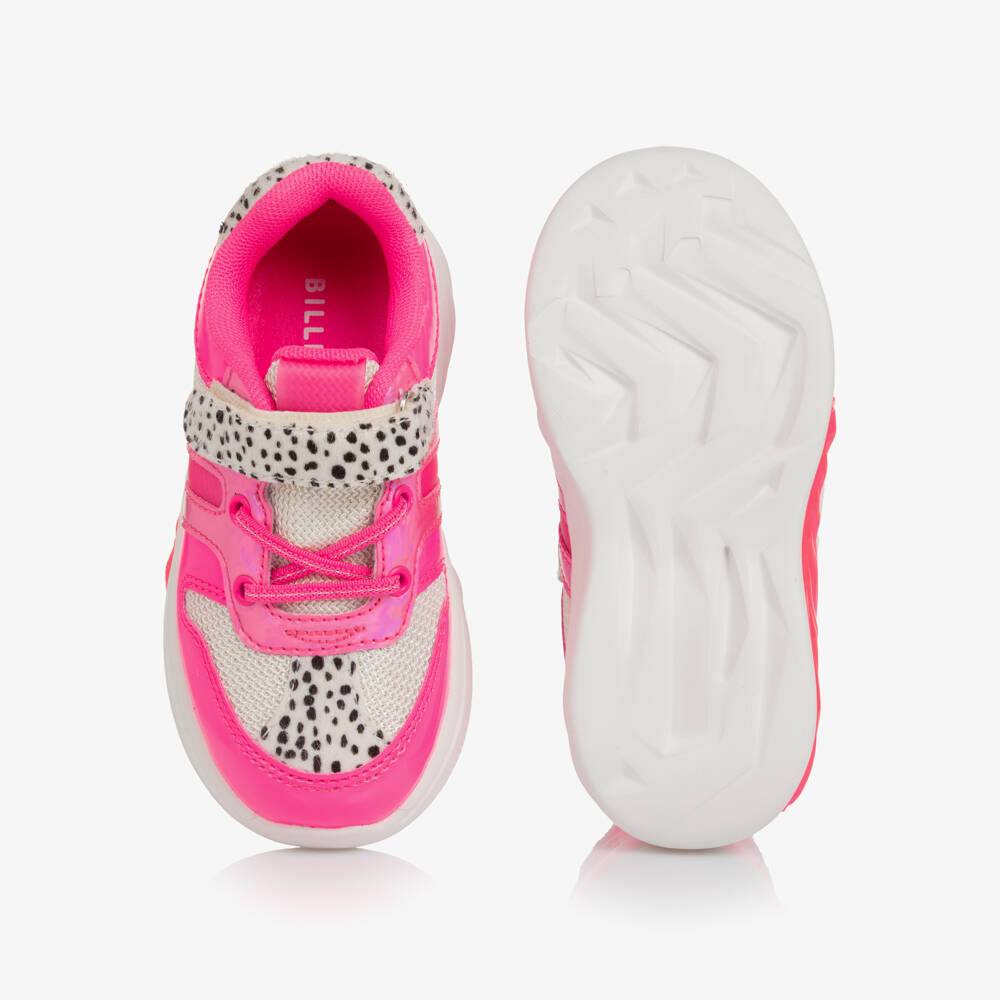 Billieblush-Girls Neon Pink Mesh Light-Up Trainers | Childrensalon Outlet