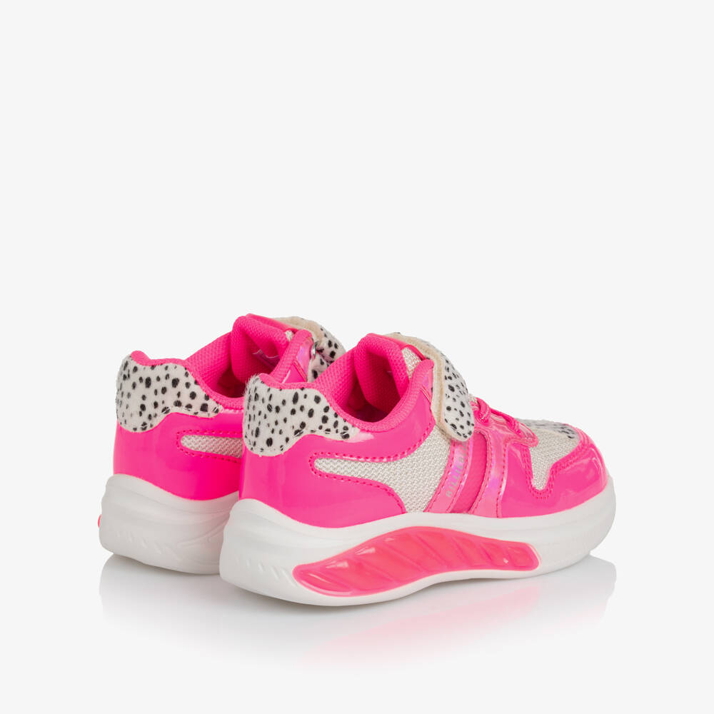 Billieblush-Girls Neon Pink Mesh Light-Up Trainers | Childrensalon Outlet