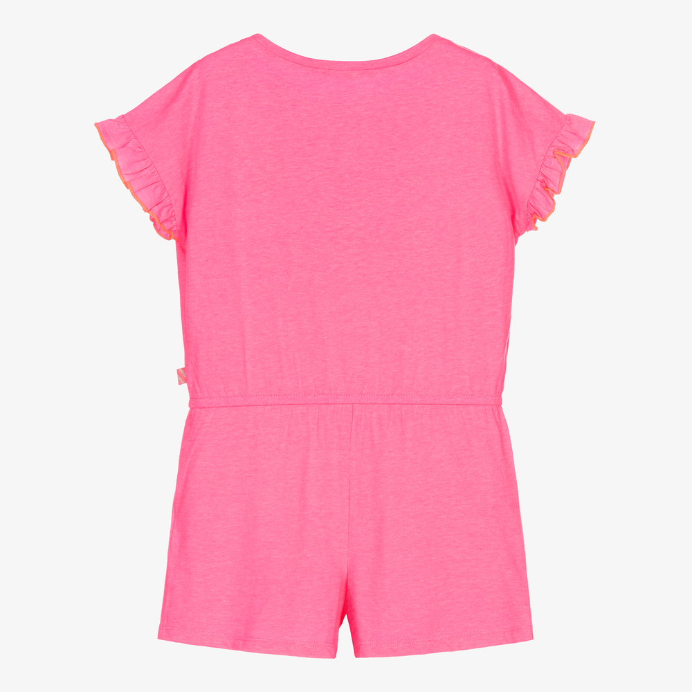 Billieblush Girls Neon Pink Playsuit