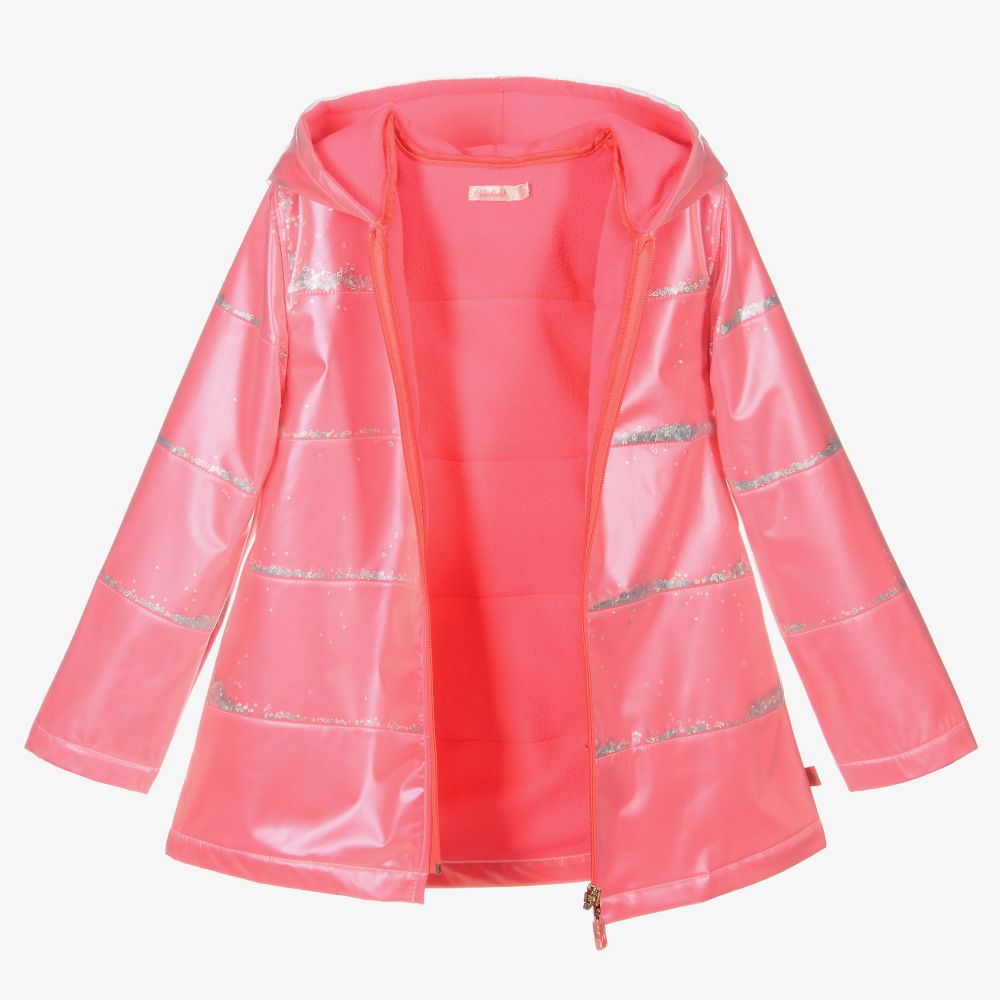 Billieblush Girls Neon Pink Raincoat Childrensalon Outlet