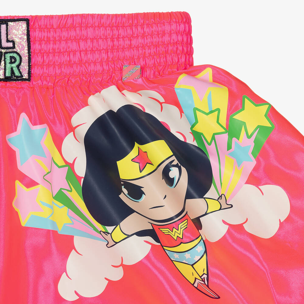 Billieblush-Неоново-розовая атласная юбка DC | Childrensalon Outlet