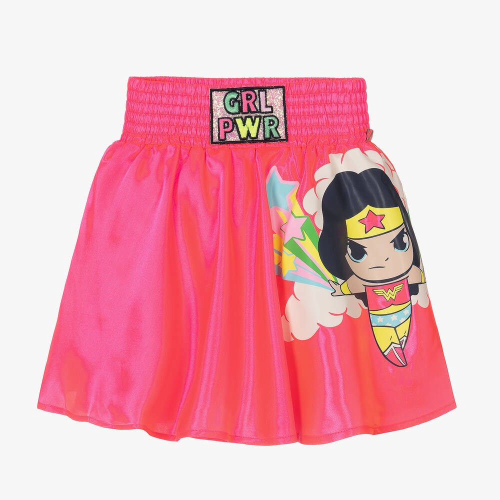 Billieblush-Неоново-розовая атласная юбка DC | Childrensalon Outlet