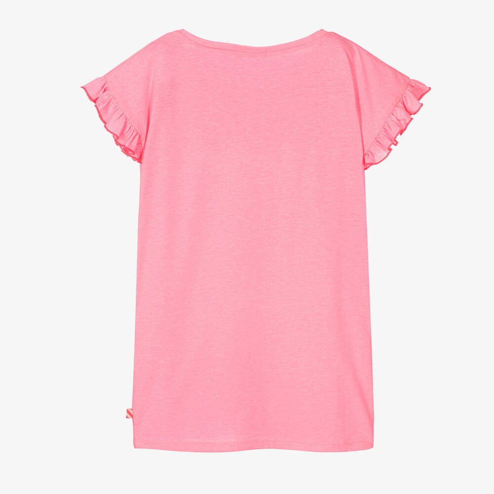 Billieblush-Girls Neon Pink Sequin Butterfly Dress | Childrensalon Outlet