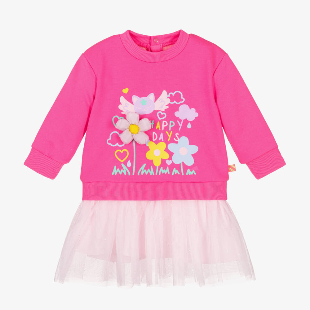 Billieblush-Girls Neon Pink Tulle Dress | Childrensalon Outlet