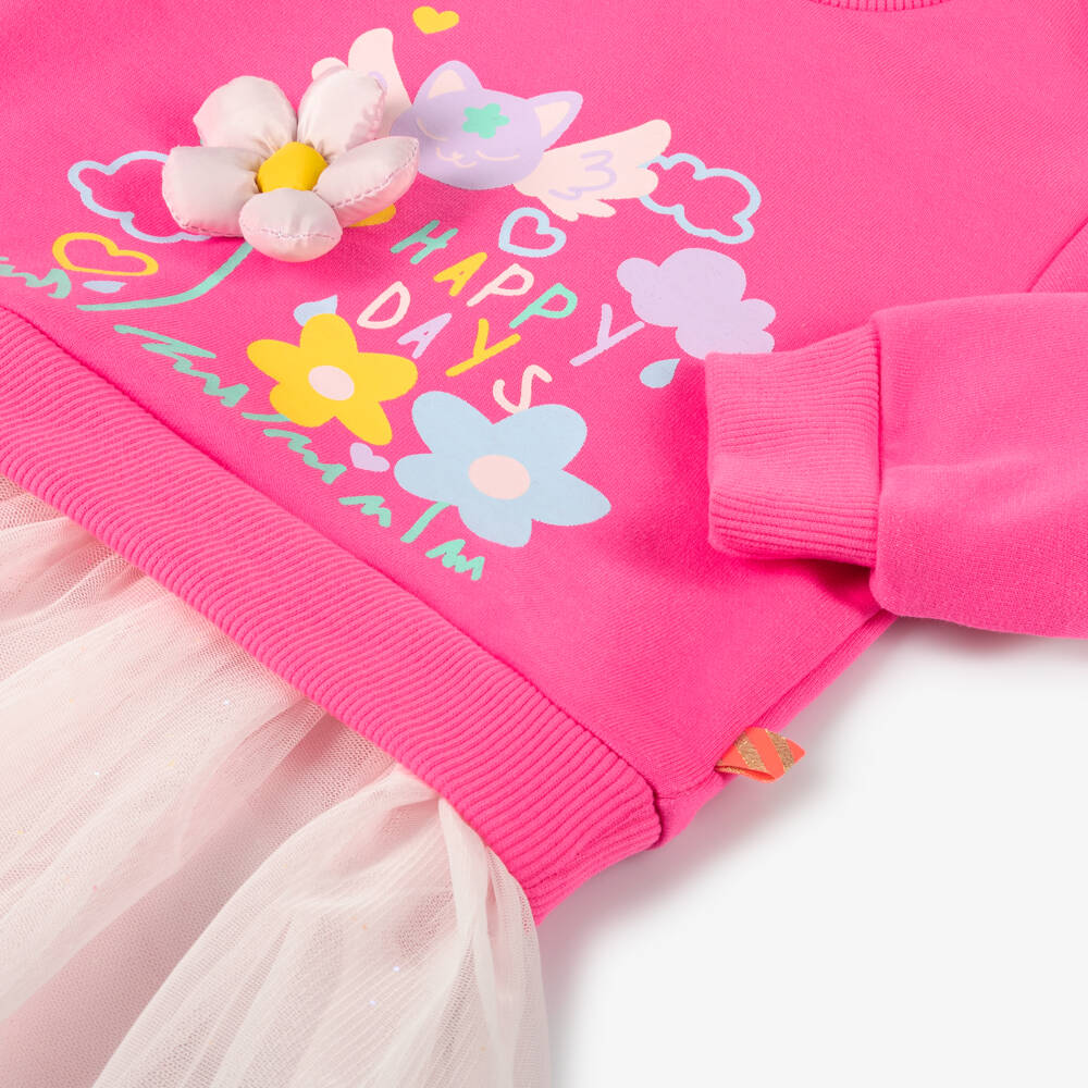 Billieblush-Girls Neon Pink Tulle Dress | Childrensalon Outlet