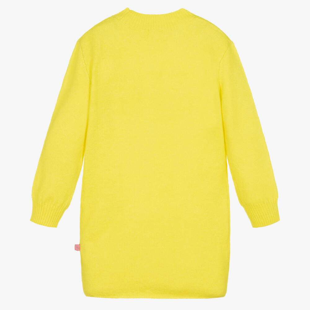 Billieblush-Girls Neon Yellow Knitted Dress | Childrensalon Outlet