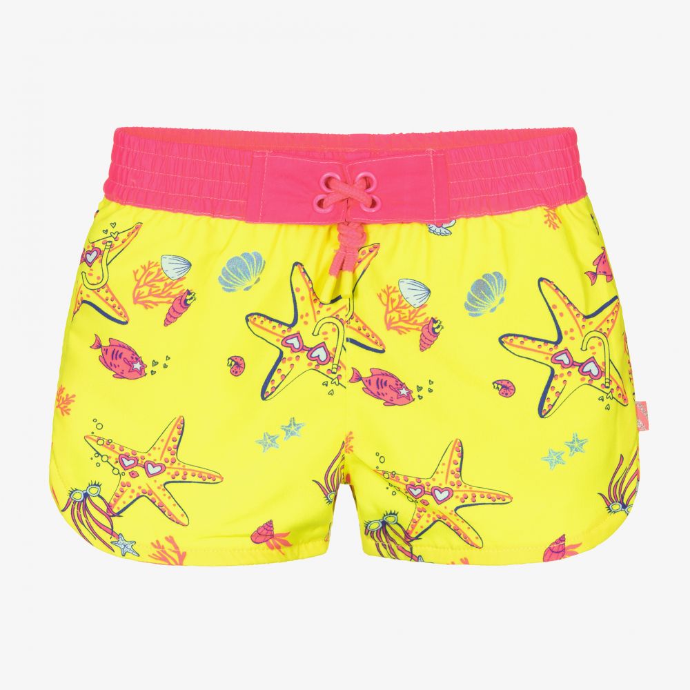 Billieblush - Girls Neon Yellow Swim Shorts | Childrensalon