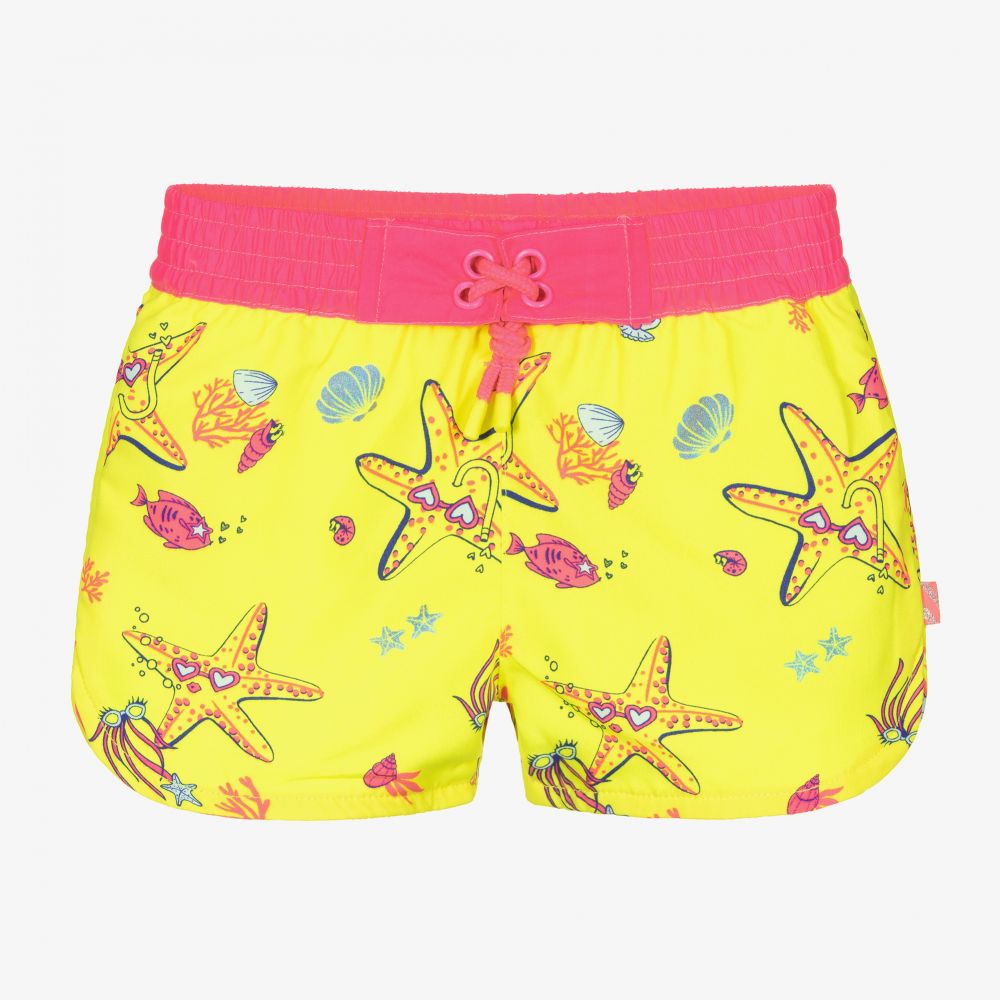 Billieblush - Neongelbe Badeshorts für Mädchen | Childrensalon