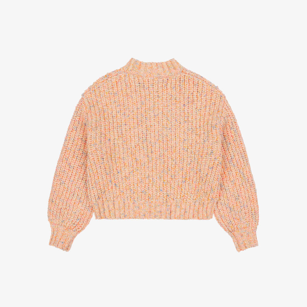 Billieblush-Girls Orange Chunky Knit Sweater | Childrensalon Outlet