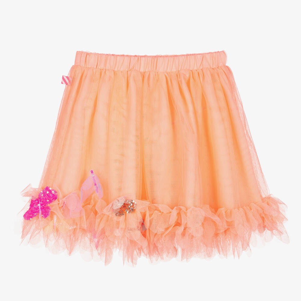 Billieblush-Girls Orange Tulle Butterfly Skirt | Childrensalon Outlet