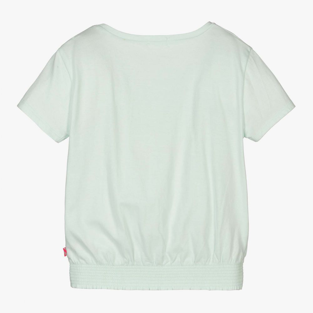 Billieblush-Girls Pale Blue Cotton T-Shirt | Childrensalon Outlet