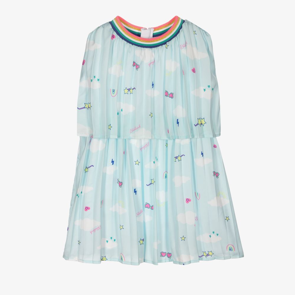 Billieblush - Girls Pale Blue Pleated Dress | Childrensalon