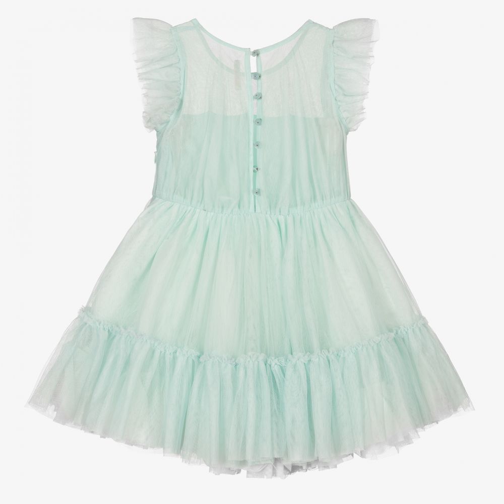 بيلي بلاش-فستان تول لون أزرق باهت | Childrensalon Outlet