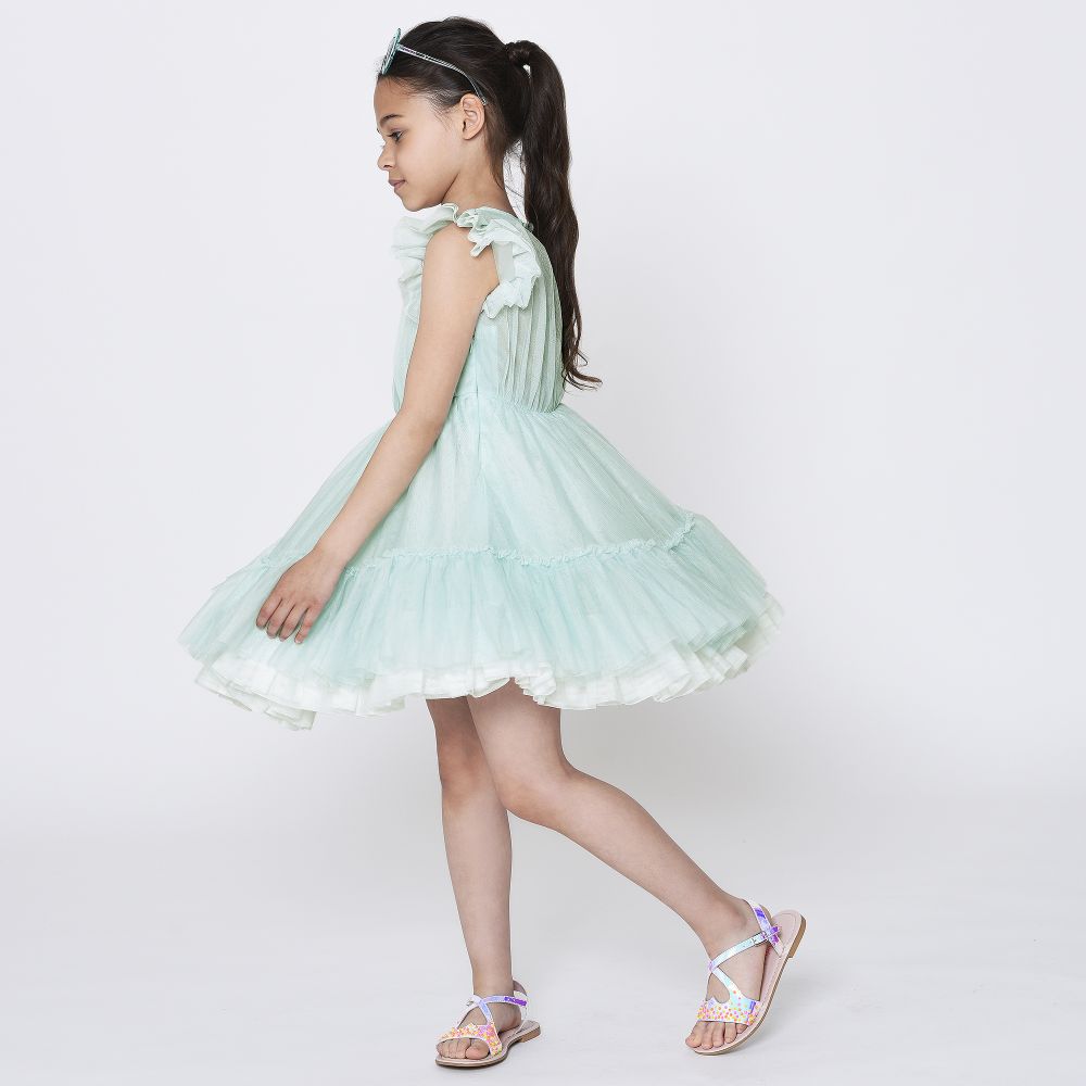 Billieblush Robe bleu clair en tulle Fille Childrensalon Outlet