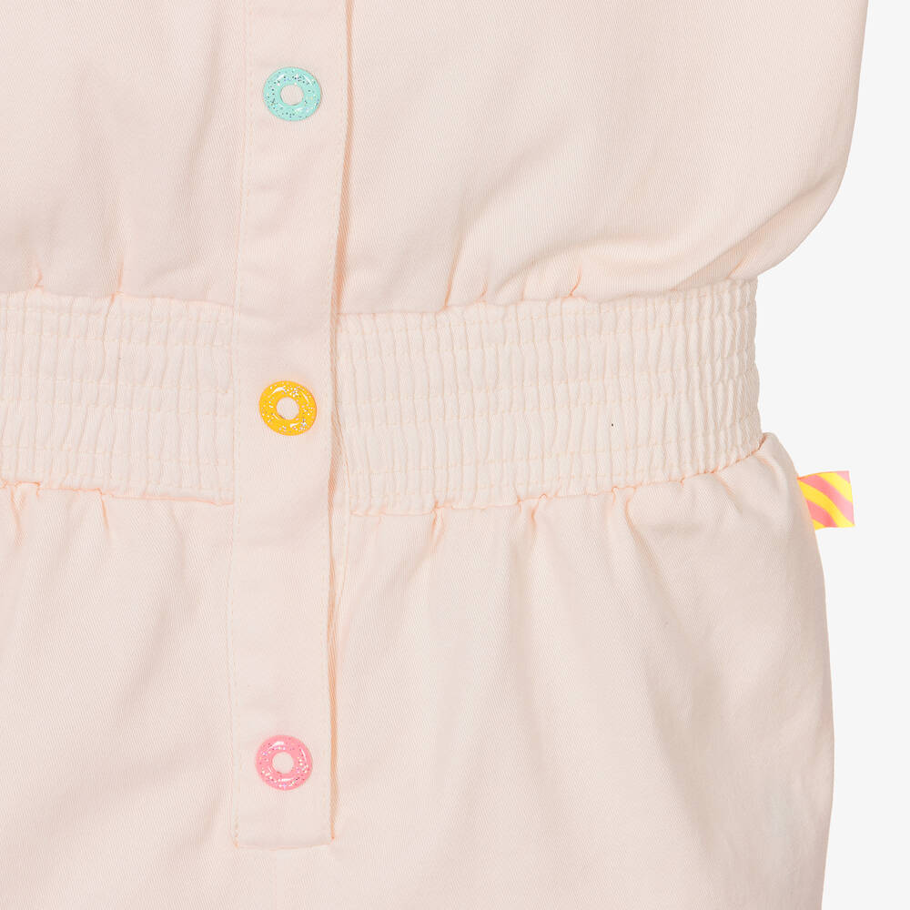 Billieblush-Girls Pale Pink Cotton & Tulle Playsuit | Childrensalon Outlet