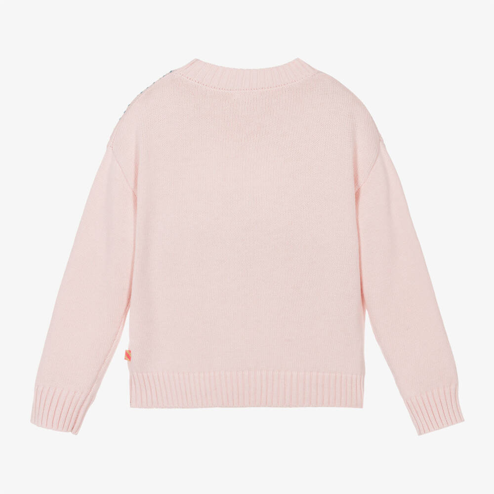 Billieblush-Girls Pale Pink Diamanté Sweater | Childrensalon Outlet