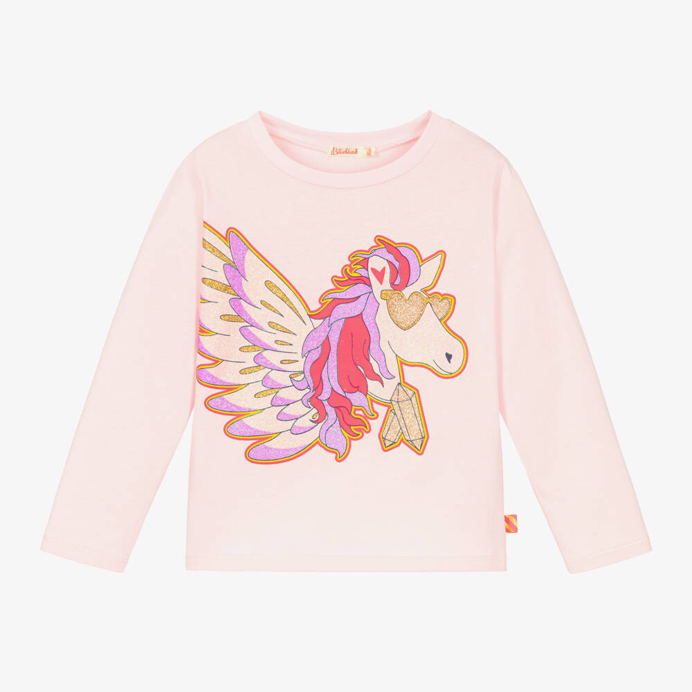 Billieblush-Girls Pale Pink Pegasus Tee | Childrensalon Outlet