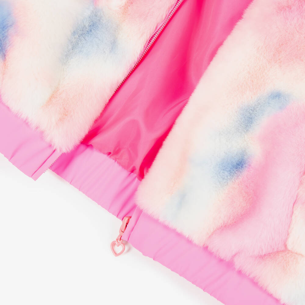 Billieblush-Girls Pastel Faux Fur Jacket | Childrensalon Outlet