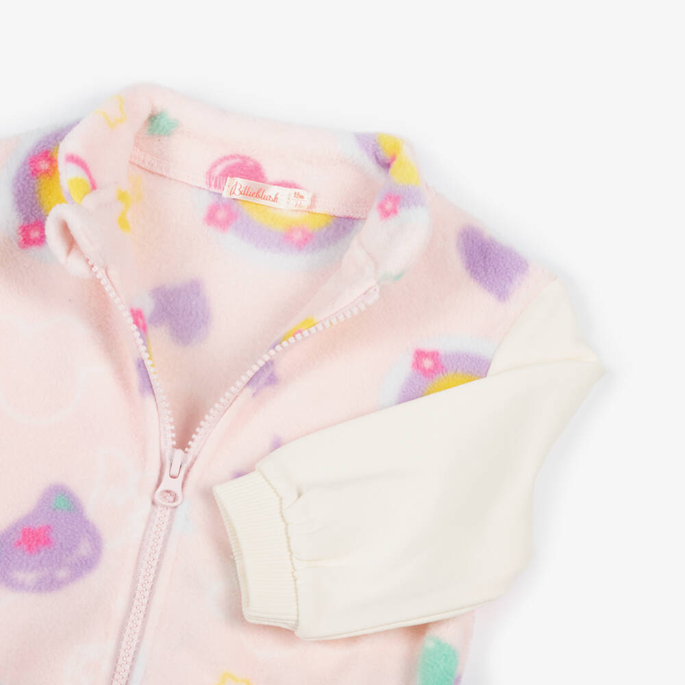Billieblush-Girls Pastel Fleece Rainbow Jacket | Childrensalon Outlet
