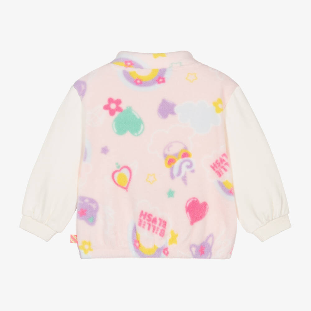 Billieblush-Girls Pastel Fleece Rainbow Jacket | Childrensalon Outlet