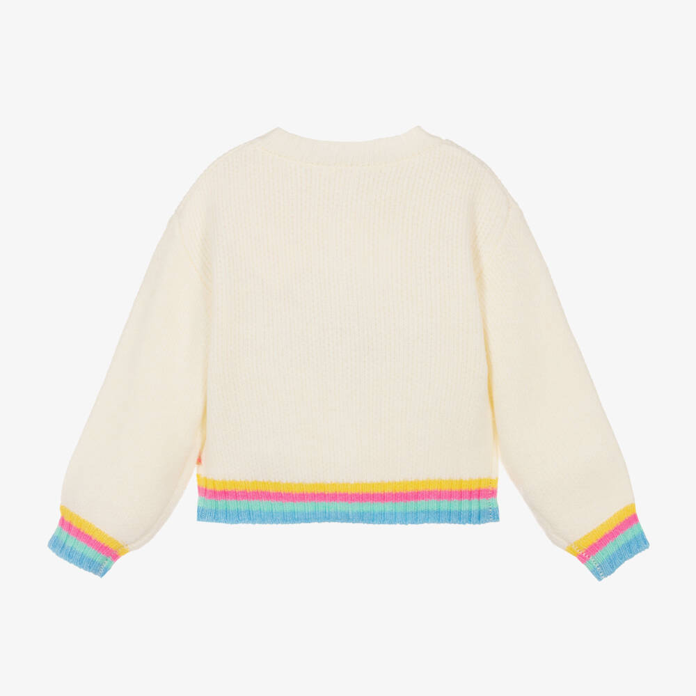 Billieblush-Girls Pearl-Toned Sequin Knit Cardigan | Childrensalon Outlet