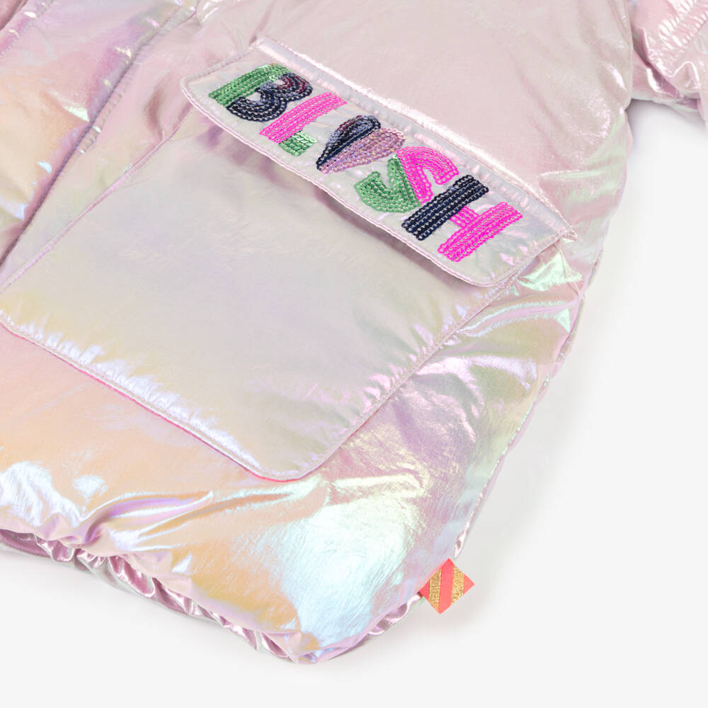 Billieblush-Girls Pearlescent Sequin Puffer Jacket | Childrensalon Outlet