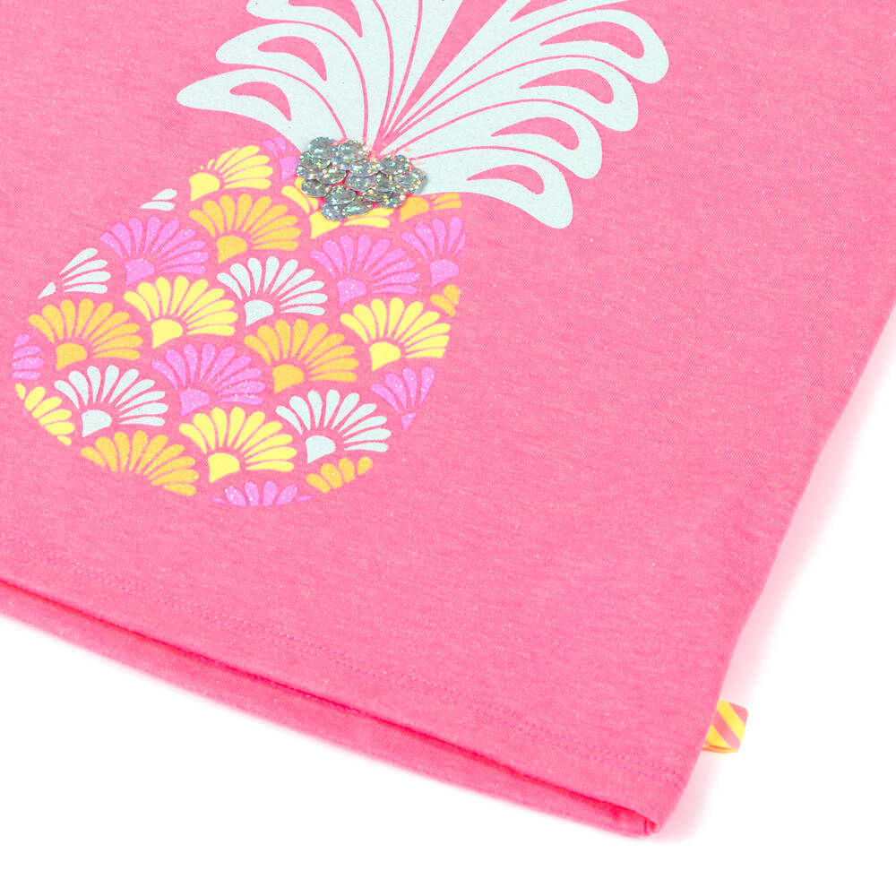 Billieblush-تي شيرت وردي للبنات بتصميم أناناس | Childrensalon Outlet