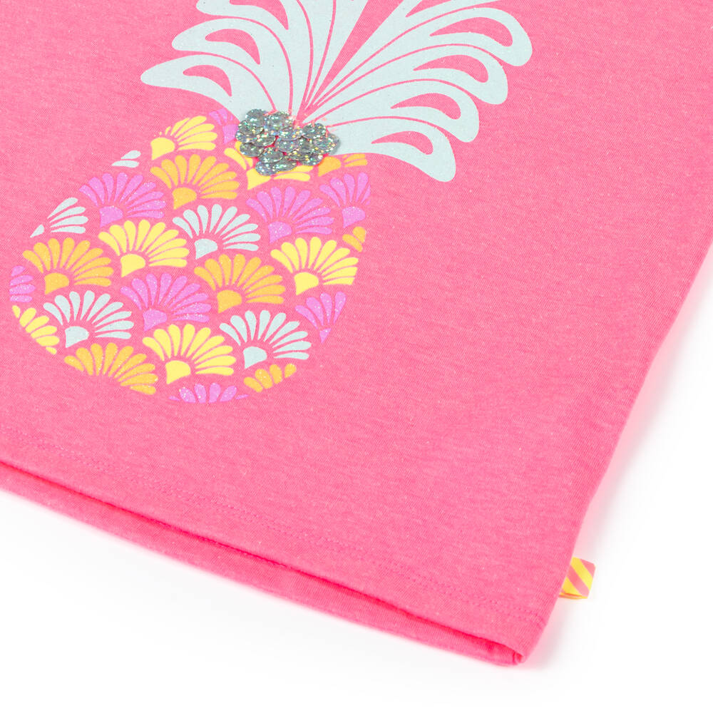 Billieblush-تي شيرت وردي للبنات بتصميم أناناس | Childrensalon Outlet