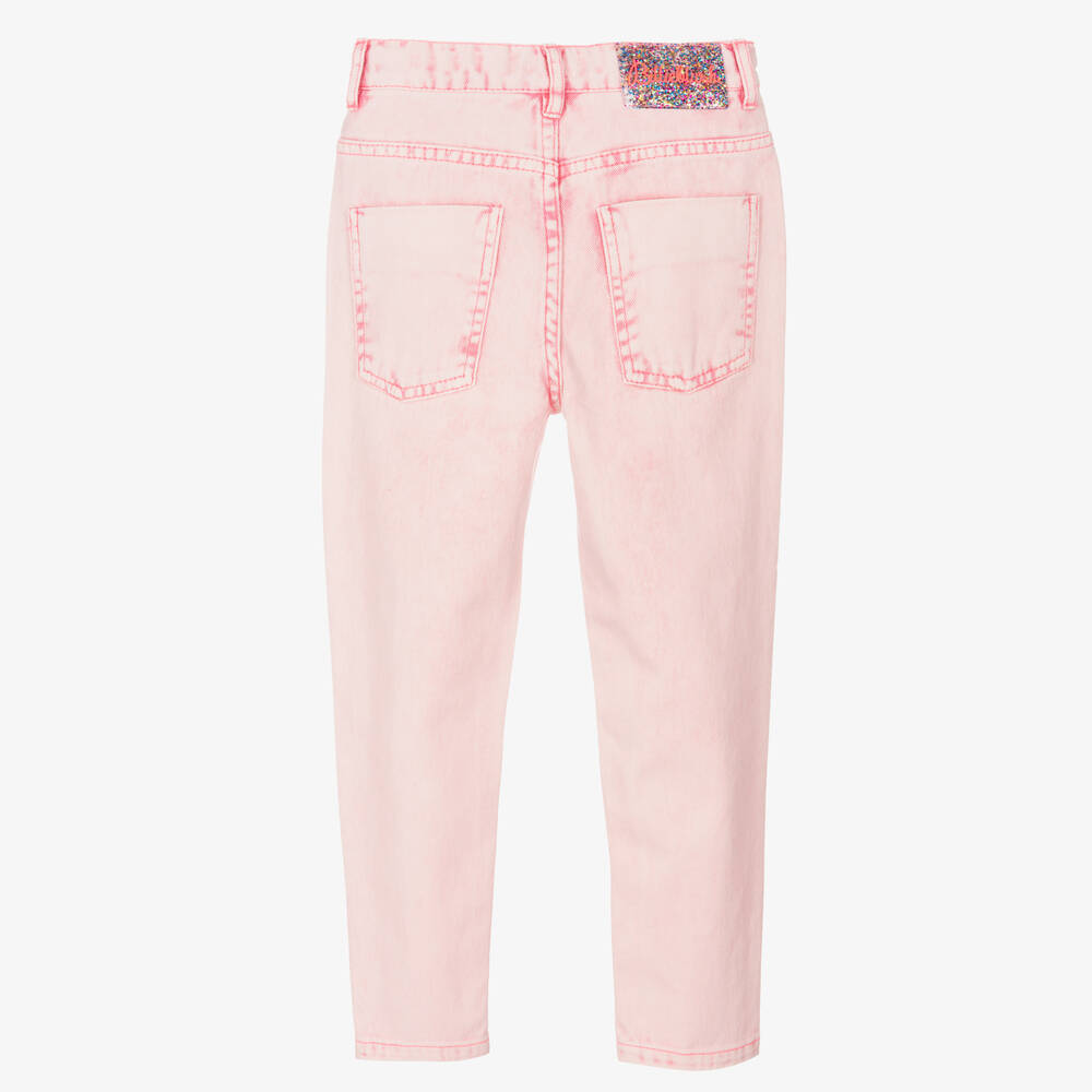Billieblush - Girls Pink Acid Wash Jeans | Childrensalon Outlet