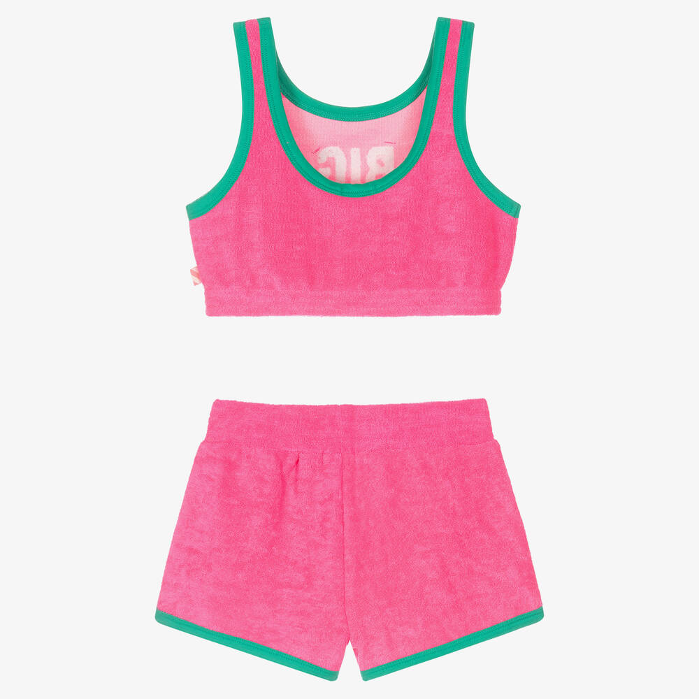 Billieblush Ensemble short rose Big Love fille