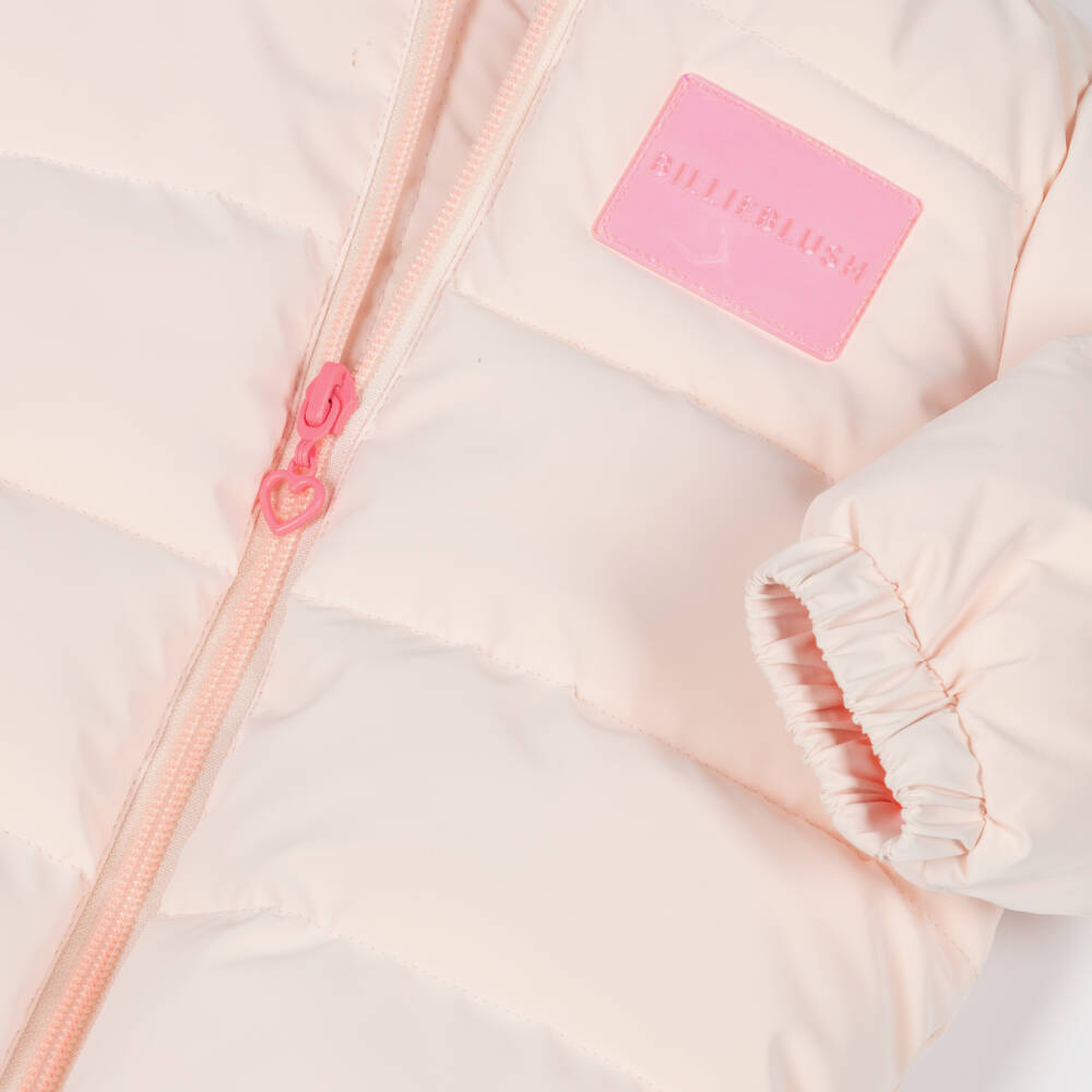 Billieblush-Girls Pink Bow Hooded Coat | Childrensalon Outlet