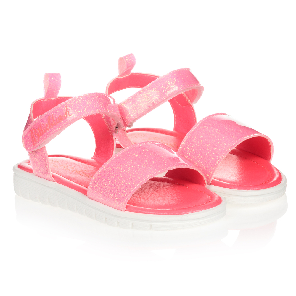 Billieblush - Girls Pink Bow Sandals  | Childrensalon