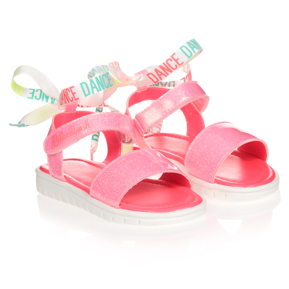 Billieblush Girls Pink Bow Sandals Childrensalon Outlet