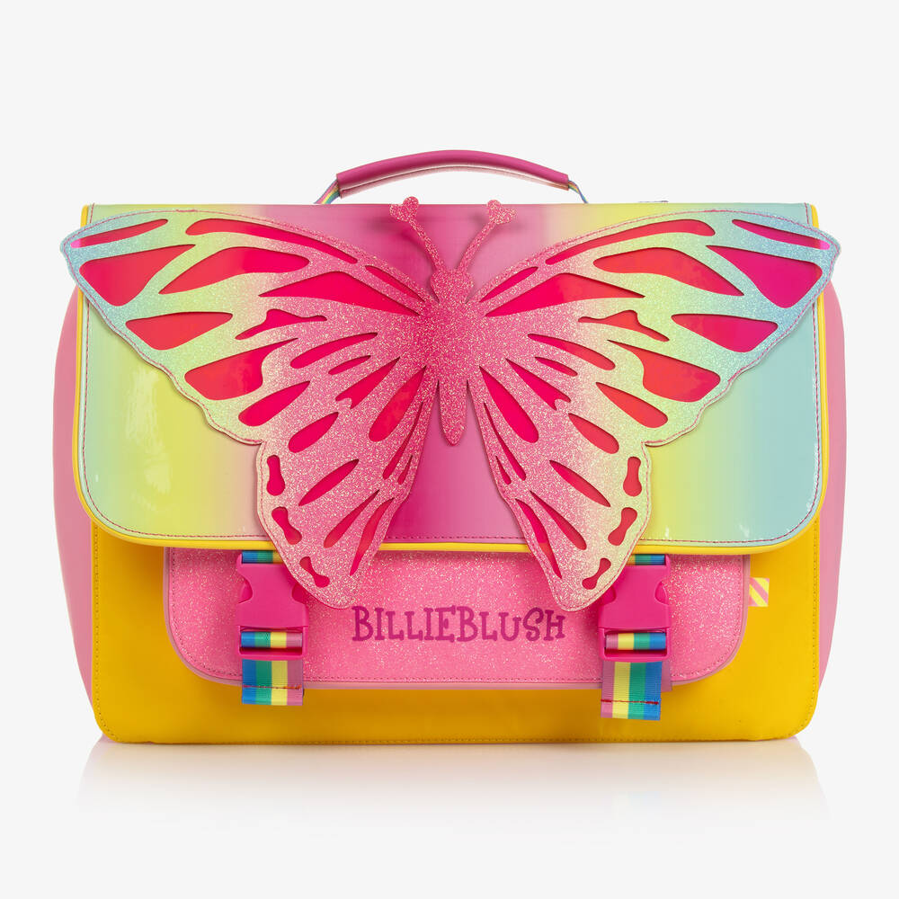 Billieblush Girls Pink Butterfly Satchel Backpack 39cm Childrensalon Outlet