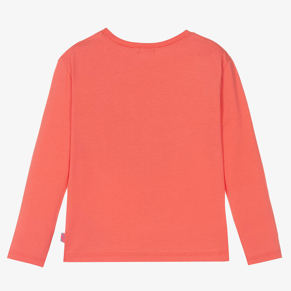 Billieblush-Розовый хлопковый топ с котом для девочек | Childrensalon Outlet