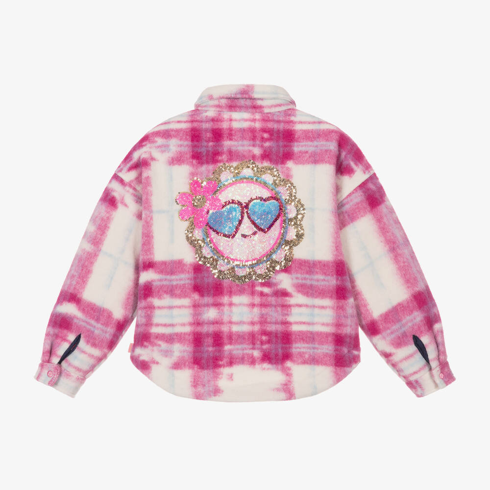 Billieblush-Girls Pink Check Shacket | Childrensalon Outlet